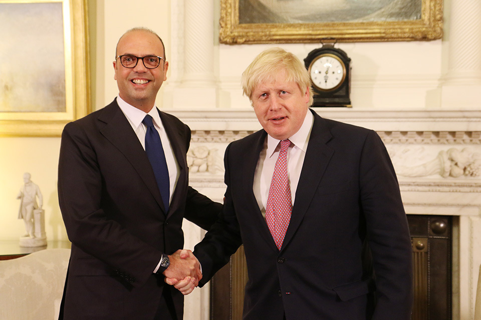 Foreign Secretary meets the new Italian Foreign Minister Alfano in London