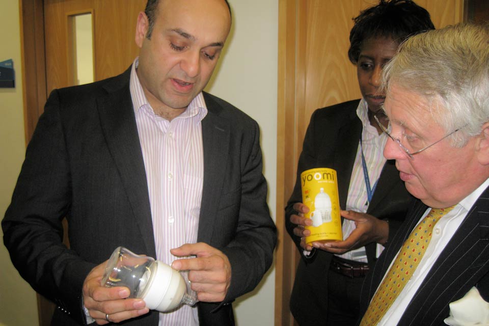 Bob Neill examines a self-heating baby bottle