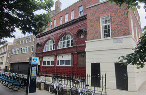 The station building, designed by architect Leslie Green, sports distinctive semicircular windows and oxblood red tiles [Picture: Crown copyright]