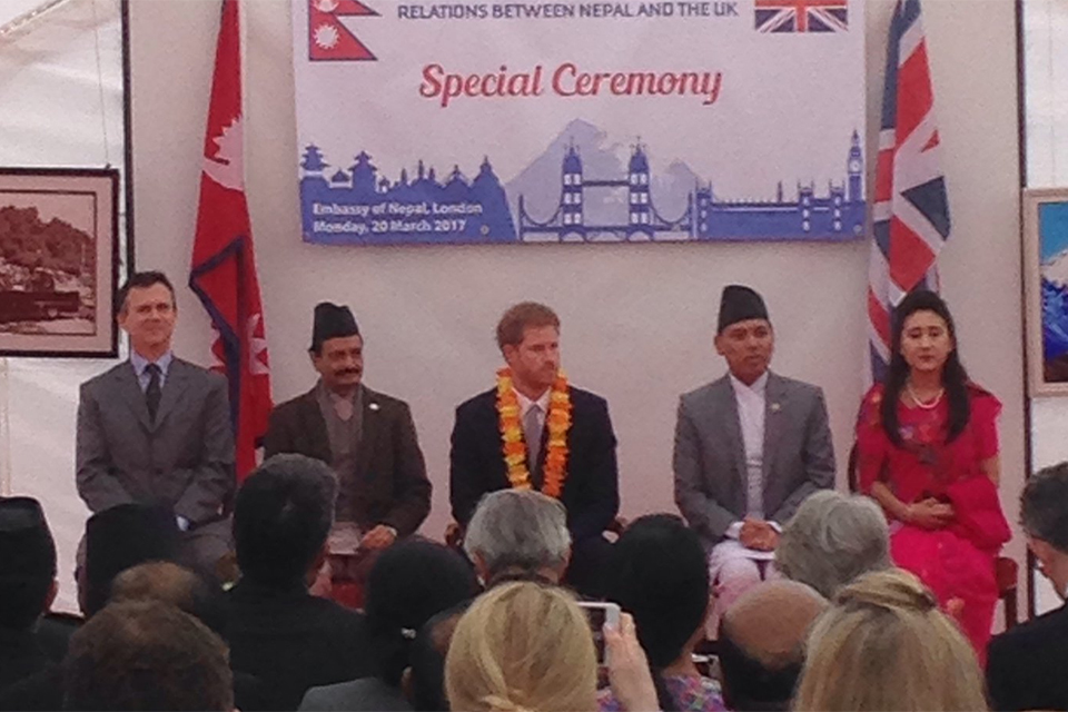 Defence Minister and Prince Harry celebrate 200 year relationship with Nepal