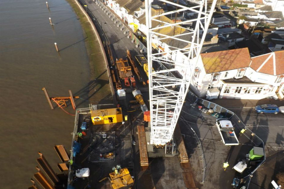 Work to improve Littlehampton’s tidal defences is progressing well