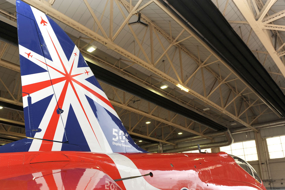 Red Arrows fly the flag with new tailfin