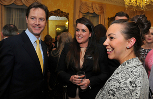 Nick Clegg with STEM apprentices