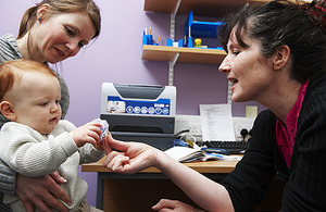 Well baby checkup, courtesy NHS