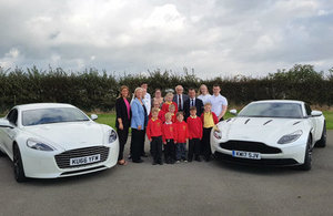 Secretary of State for Wales Alun Cairns joins Aston Martin apprentices to promote STEM careers to St Athan Primary pupils