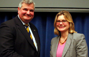 Justine Greening, International Development Secretary, and Mark Price, Managing Director of Waitrose. Picture: Russell Watkins/DFID