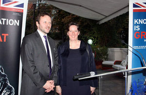 Professor Colin Grant from the University of Bath, and Ambassador Fiona Clouder.