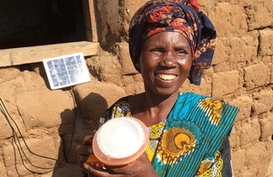 A solar lighting kit in use in Bariadi, Tanzania. Picture: Russell Watkins/DFID