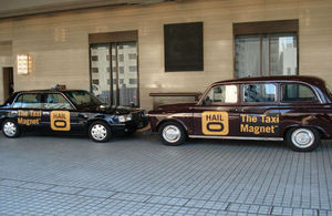 London and Osaka Hailo taxis at the launch event in Osaka
