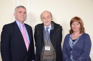 Walid Joumblatt with Junior Ministers Bell and McCann