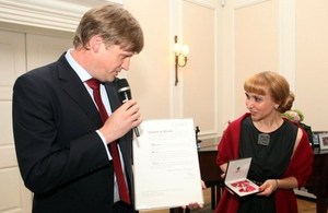 Diana Kovatcheva receives the MBE Honour