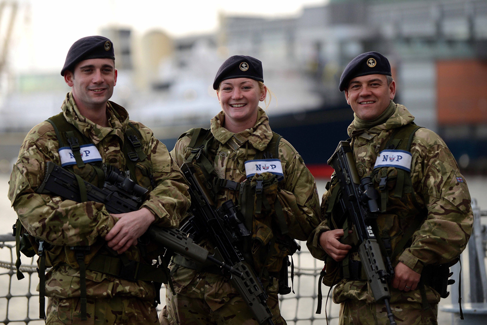 Members of HMS Edinburgh's force protection team