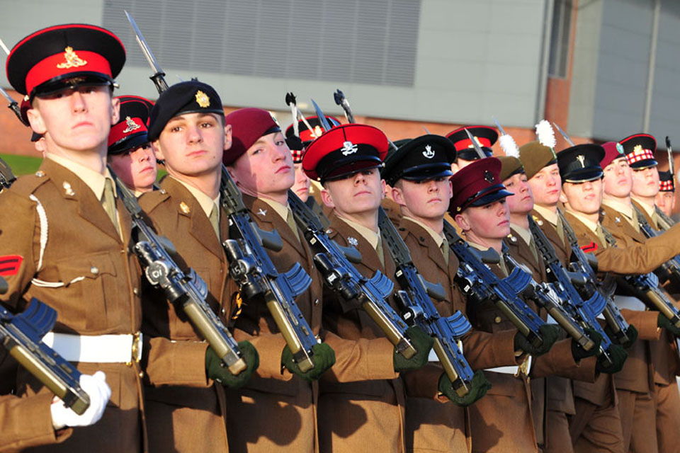 Junior Soldiers graduating from the Army Foundation College Harrogate