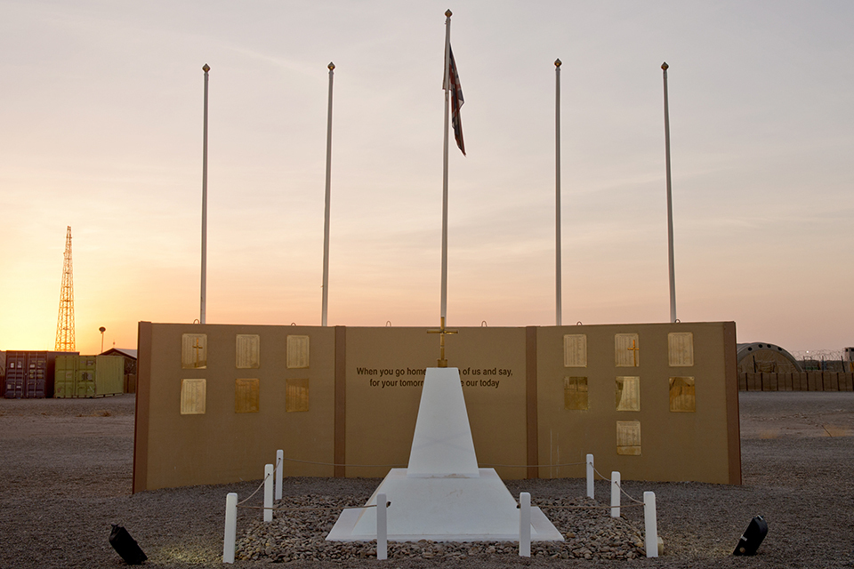 Camp Bastion troops say farewell to memorial wall