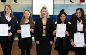 Justine Greening and the winners