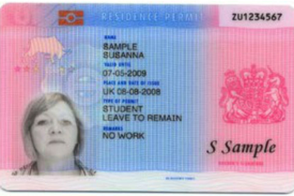 Biometric Residence Permits (BRPs) for the UK GOV.UK