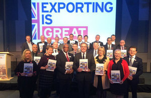 Mark Garnier and the 28 new Export Champions at the Midlands Engine.