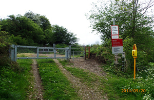 Image showing Frampton level crossing