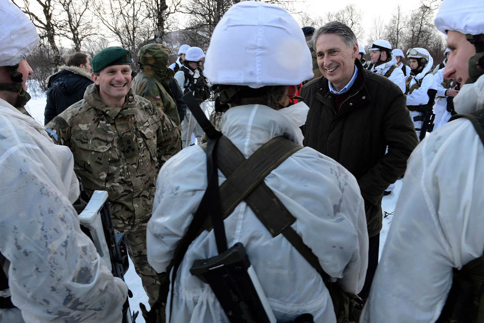 Defence Secretary visits Royal Marines commandos in Norway