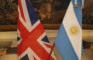 Argentine and UK flags
