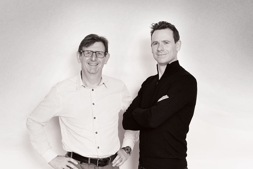 Picture of Martin Darbyshire, founder of Tangerine and CEO and Matt Round, Chief Creative Officer