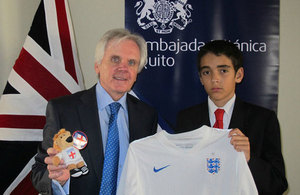 Ambassador Patrick Mullee and Mateo Caicedo