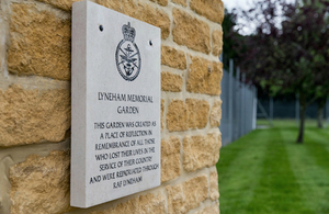 Commemorative plaque in the Garden of Remembrance
