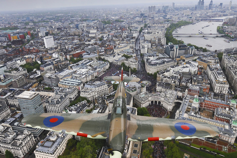 'London Hurricane', part of Her Majesty The Queen's Diamond Jubilee flypast over London