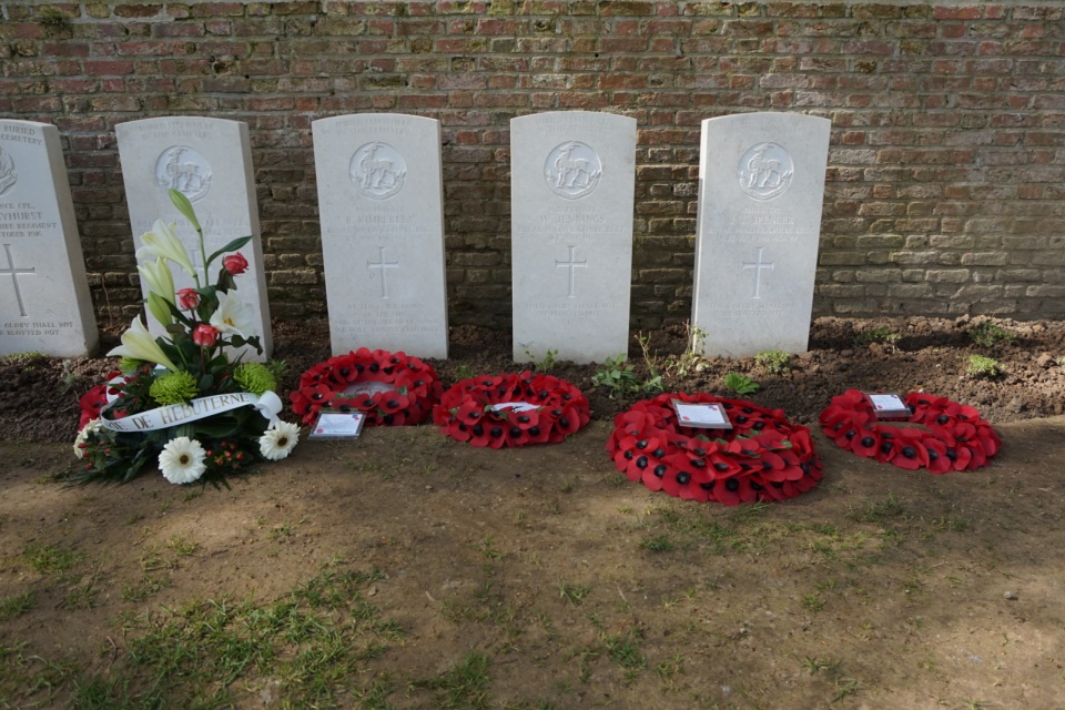 New headstones at Hebuterne Cemetery, Crown Copyright, All rights reserved