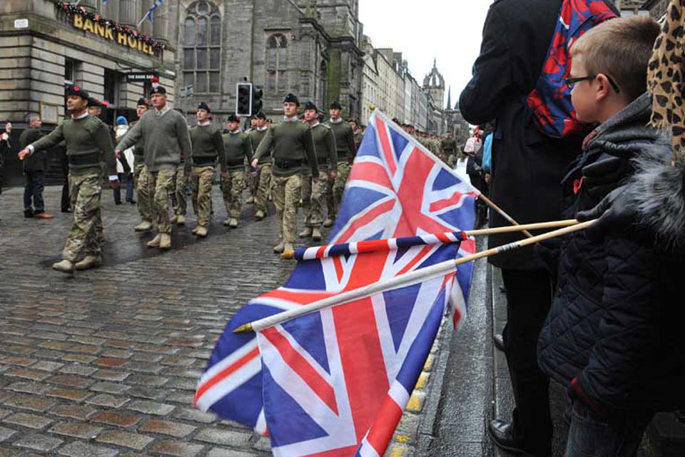 3 RIFLES first English battalion granted Freedom of Edinburgh