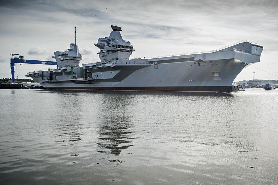 Nation's flagship takes to sea for the first time