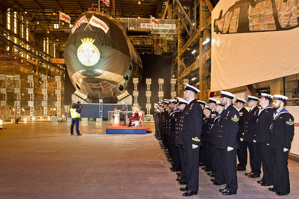 Audacious naming ceremony. Copyright BAE Systems