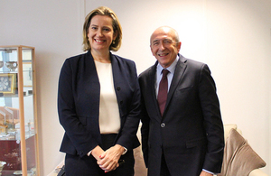 Home Secretary Amber Rudd with French Interior Minister Gérard Collomb