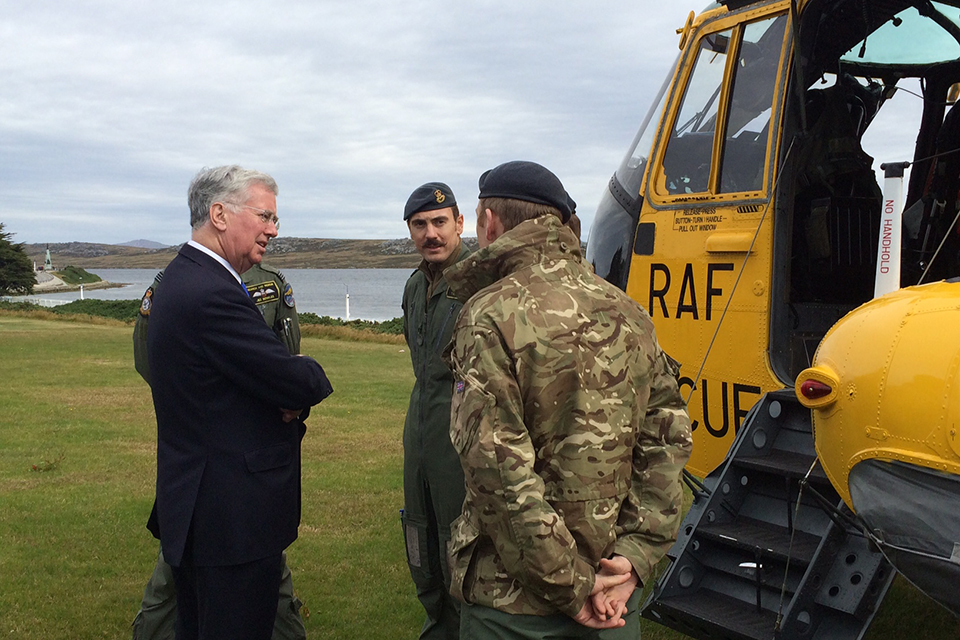Defence Secretary sees brighter future on Falklands visit