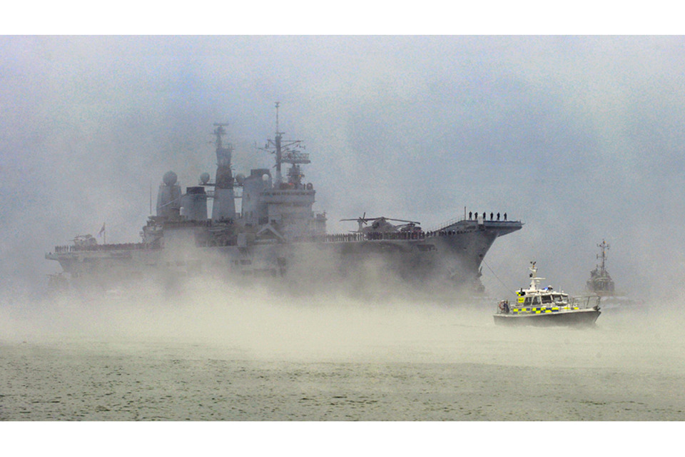 HMS Ark Royal bows out in Portsmouth
