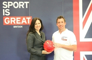 British Deputy Ambassador Rebecca Razavi with Robbie Fowler