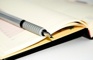 notebook and diary