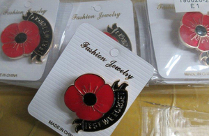 Read our article on fake remembrance merchandise seized by Border Force