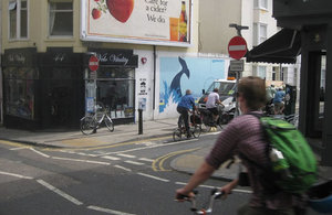 Cycling in Brighton North Laine