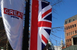 GREAT Britain flags on display in downtown Halifax