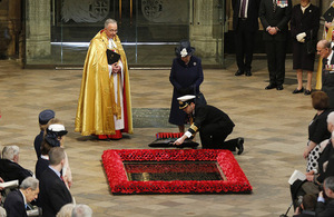 HM The Queen and HRH Duke of Edinburgh at Westminster Abbey [Crown Copyright]