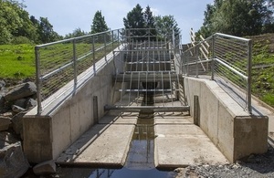 Image shows the Cotting Burn dam