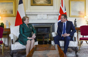 PM meets with the President of Chile at Downing Street.