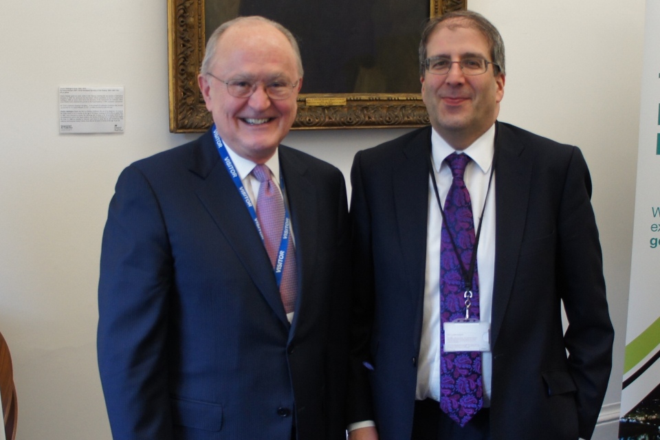 From left: Professor Ruggie with EGAC Chair Andrew Wiseman 