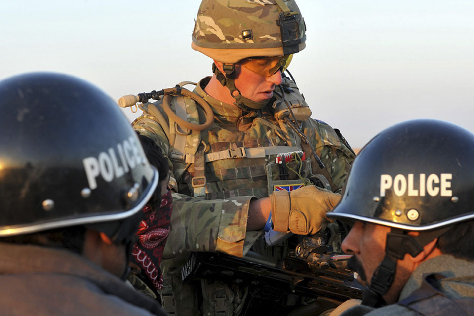 UK troops support Afghan Police operation