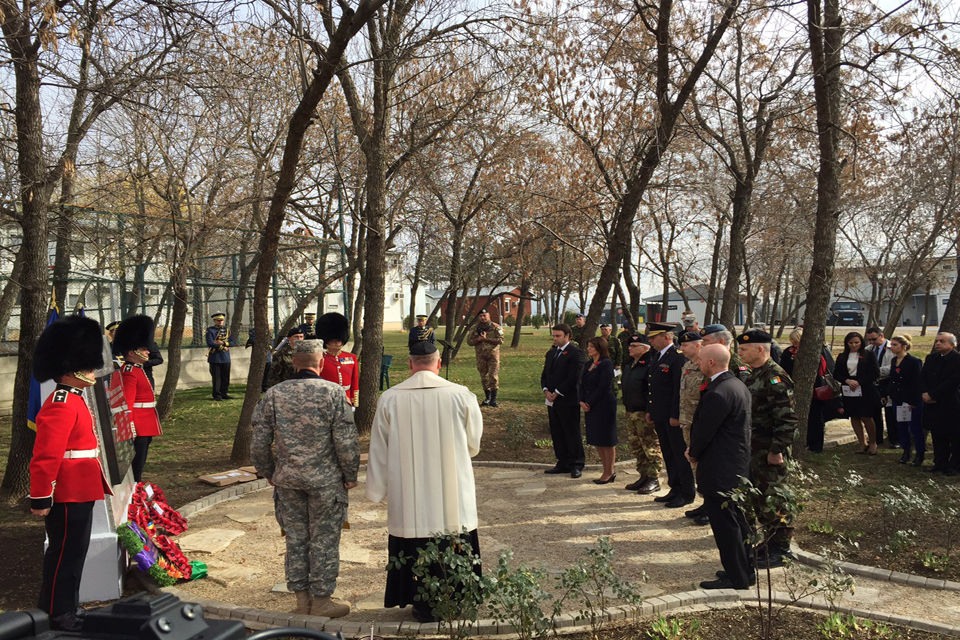 Remembrance Day service 2015 in Kosovo