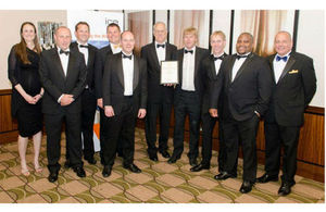Members of the Godmanchester Flood Risk Management Scheme Project Team accept their awards