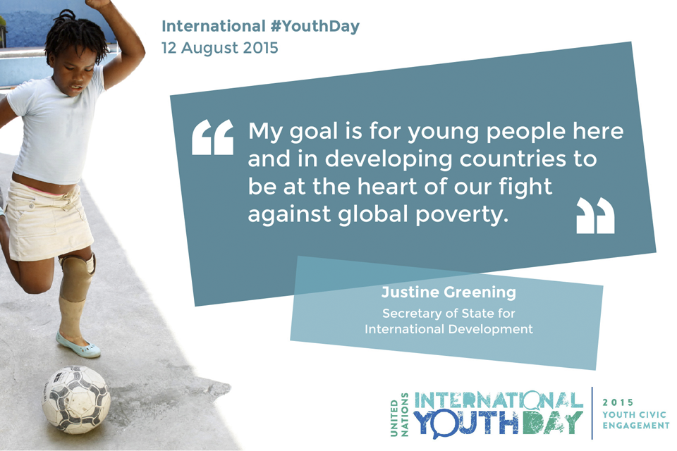 Putting young people at the heart of the fight against global poverty