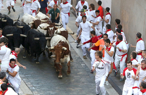 The Running of the Bulls at San Fermin