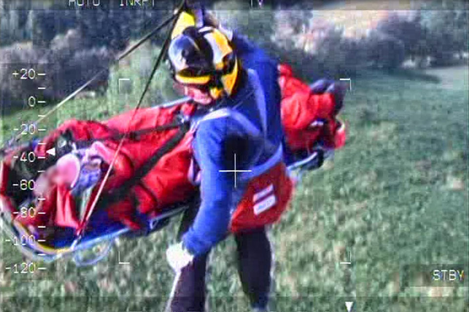 RAF crew rescue injured walker in the Lake District